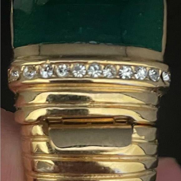 Christian Dior Yellow Gold Plated Bangle Bracelet Vintage - Picture 4 of 7